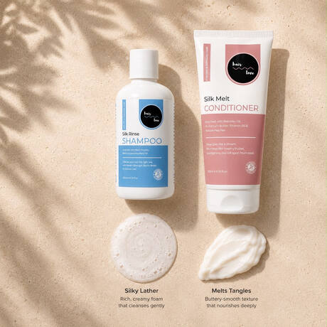 Hair Love Silk Rinse Shampoo and Silk Melt Conditioner duo